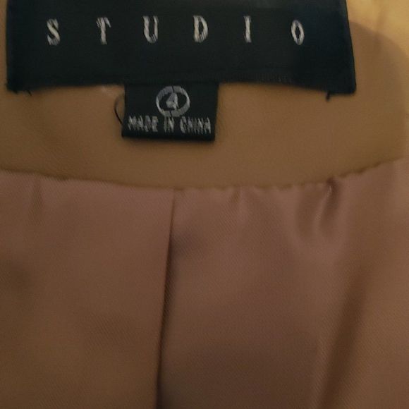 FF FINITY STUDIO WOMENS GENUINE BUTTON LINED LEATHER JACKET SMALL - Picture 2 of 4